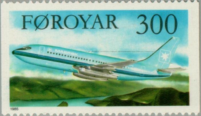 Фарерские о-ва 1985 Транспорт(самолёты)№мих 125/9270руб
