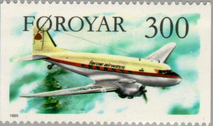 Фарерские о-ва 1985 Транспорт(самолёты)№мих 125/9270руб 1