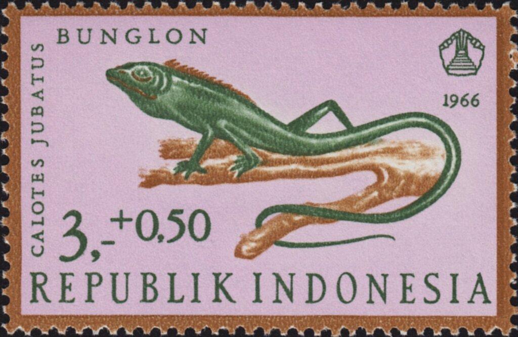 Индонезия 1966 Фауна(Рептилии) №мих 558/6150руб 1