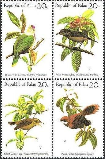 Палау 1983 Фауна(птицы)№мих кв.блок 5/8140руб