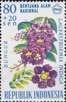 Индонезия 1966 Флора(Цветы) №мих 536/970руб 3