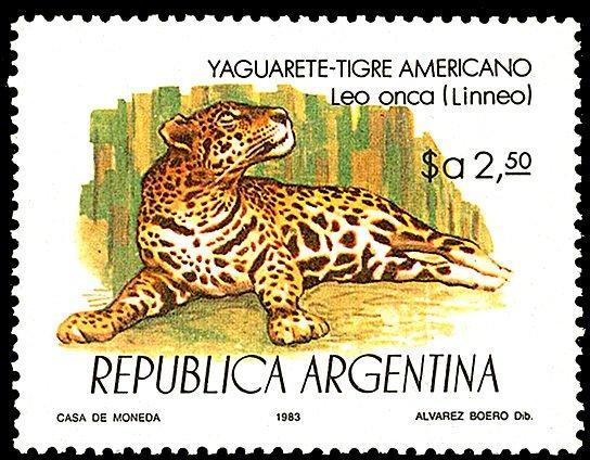 Аргентина 1983 Фауна (Млекопитающие ) №мих 1631/4-180руб 1