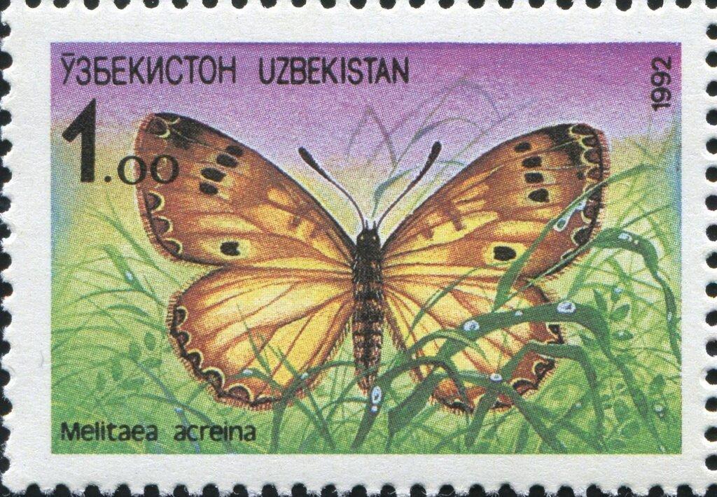 Узбекистан 1992 Фауна (Бабочка) №мих 2-15руб