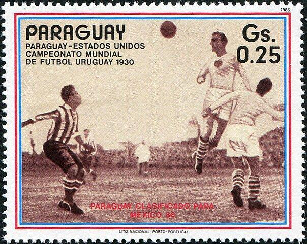 Парагвай 1986 Спорт(Футбол. Ч.М. -86) № мих3977/2- 180руб