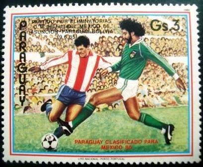 Парагвай 1986 Спорт(Футбол. Ч.М. -86) № мих3977/2- 180руб 4