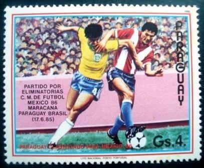 Парагвай 1986 Спорт(Футбол. Ч.М. -86) № мих3977/2- 180руб 5