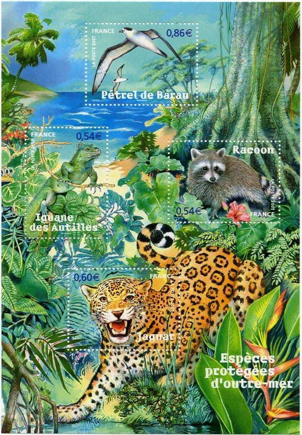 «Франция 2007 Фауна(леопарды) № мих бл76- 250руб