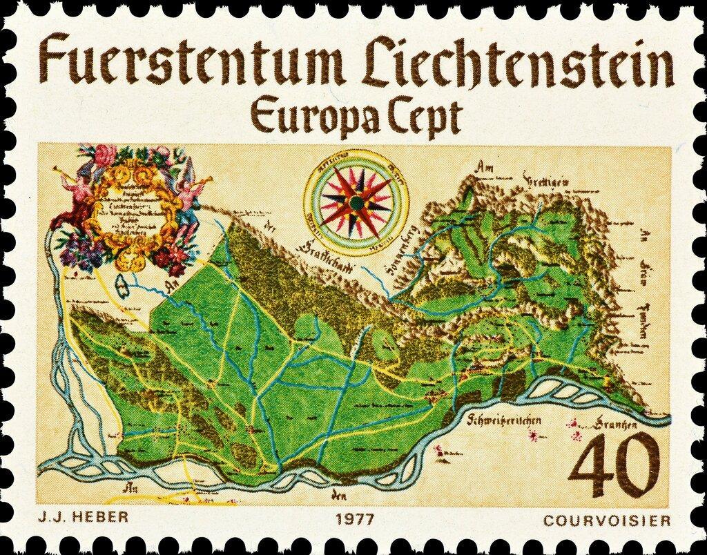 Европа: Лихтенштейн 1977 Ландшафты (Европа СЕПТ) №мих 667/8 - 50руб 1