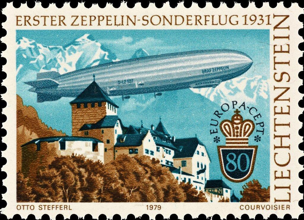 Лихтенштейн 1979 Европа СЕПТ(авиация) №мих 723/4- 50руб 1