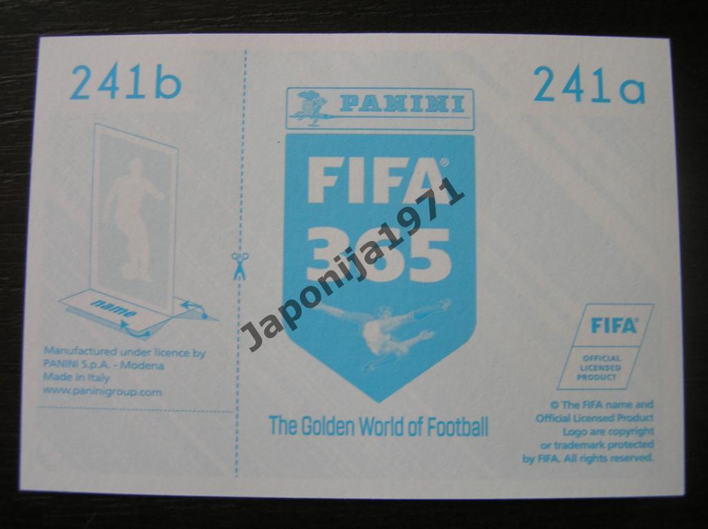 Наклейка Panini FIFA 365 : Bart Ramselaar ( PSV EINDHOVEN , Nederlands ) 1