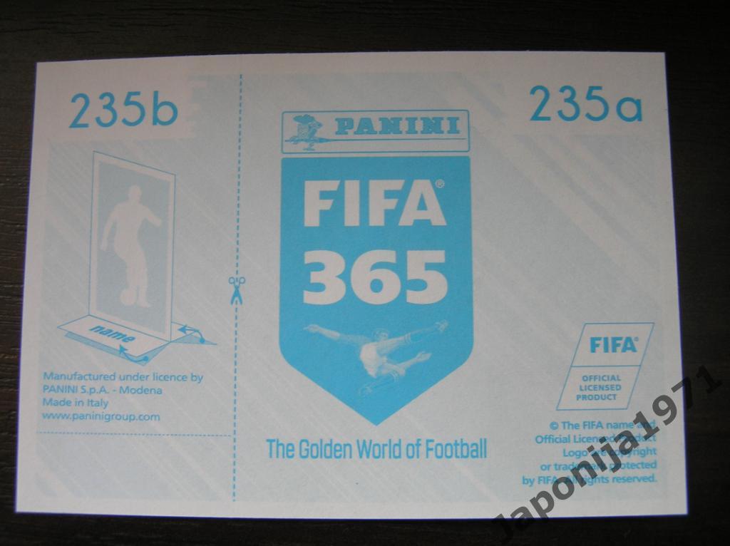 Наклейка Panini FIFA 365 : Nicolas Isimat-Mirin ( PSV EINDHOVEN , Nederlands ) 1