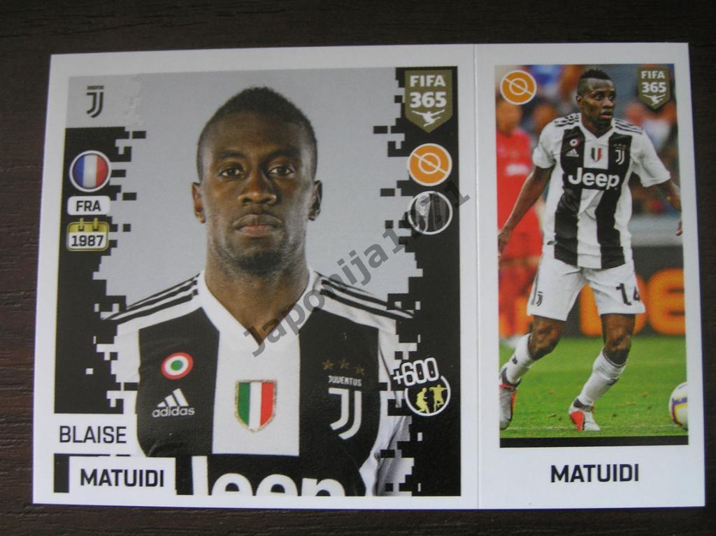 Наклейка Panini FIFA 365 : Blaise Matuidi ( Juventus , Italia )
