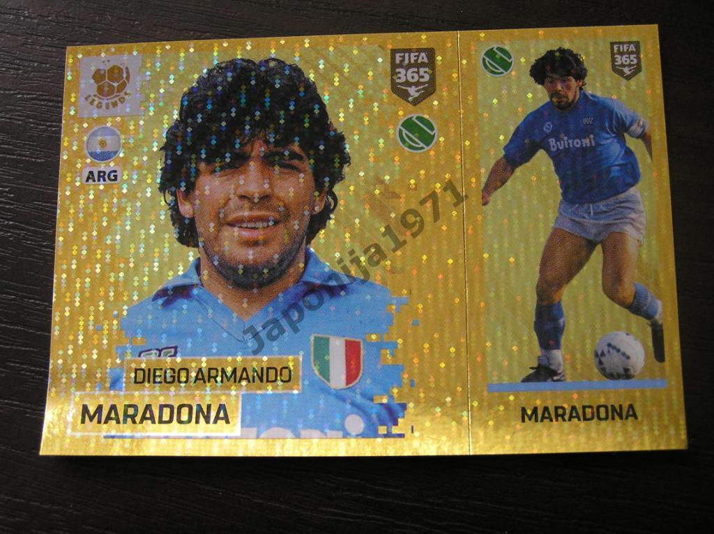Наклейка Panini FIFA 365 : Diego Armando Maradona ( Football Inspirations )