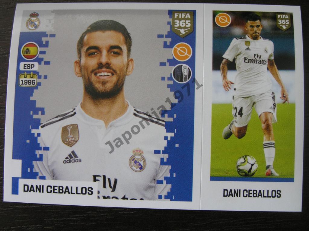 Наклейка Panini FIFA 365 : Dani Ceballos ( Real Madrid CF , Spain )