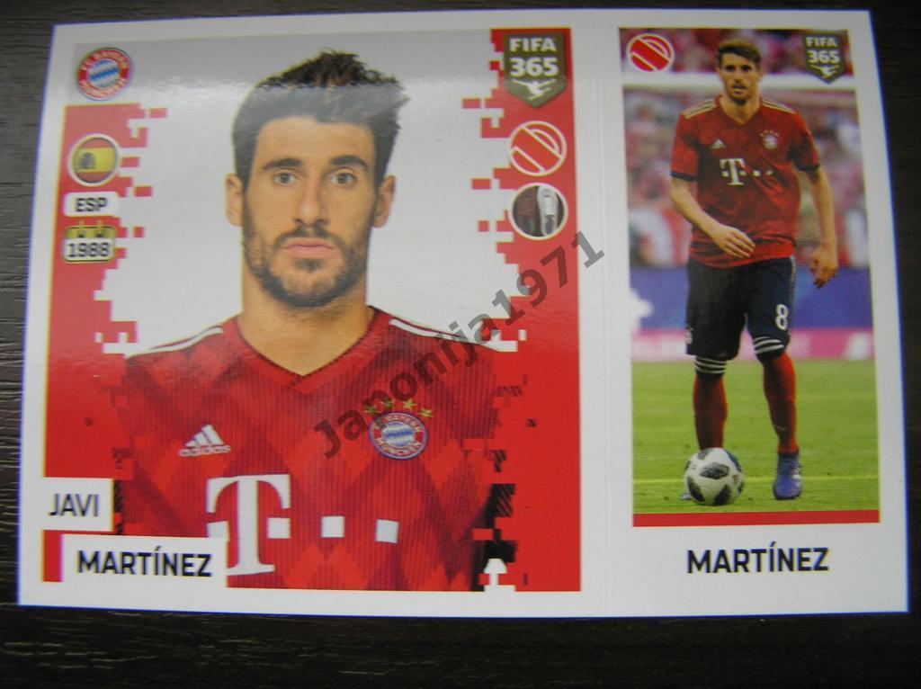 Наклейка Panini FIFA 365 : Javi Martines ( Bayern , Germany )
