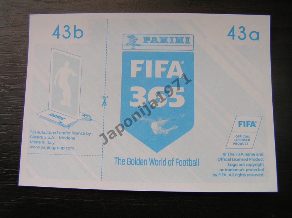 Наклейка Panini FIFA 365 : Jose Gimenez ( Atletico Madrid , Spain ) 1