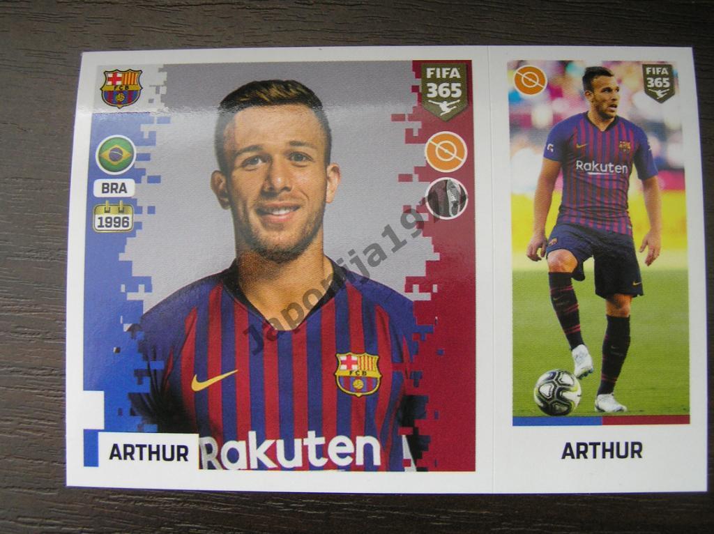 Наклейка Panini FIFA 365 : Arthur ( FC Barcelona , Spain )