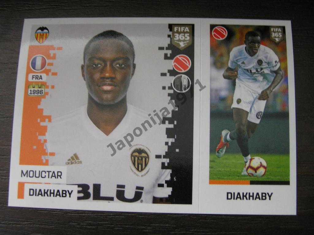 Наклейка Panini FIFA 365 : Mouctar Diakhaby ( Valencia CF , Spain )