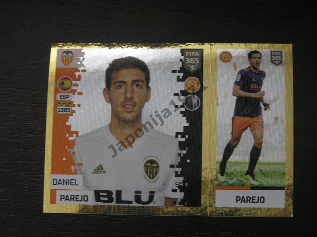 Наклейка Panini FIFA 365 : Daniel Parejo ( Valencia CF , Spain )