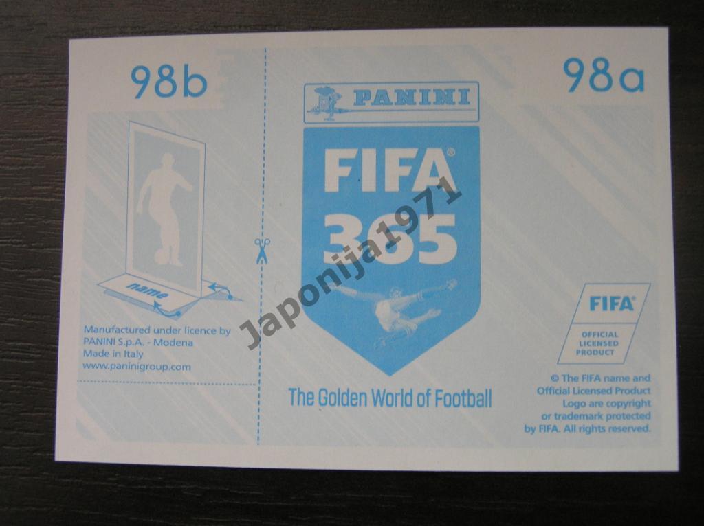 Наклейка Panini FIFA 365 : Daniel Parejo ( Valencia CF , Spain ) 1