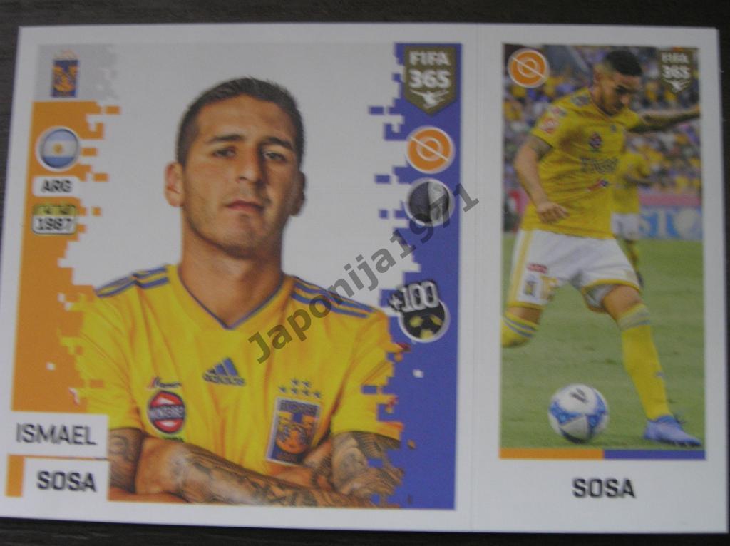 Наклейка Panini FIFA 365 : Ismael Sosa ( Tigres Uanl , Mexico )