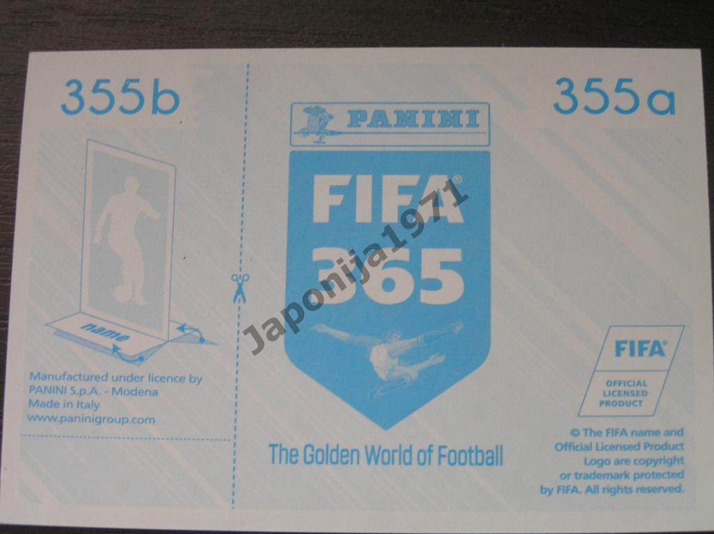 Наклейка Panini FIFA 365 : Andres Ibarguen ( Club America , Mexico ) 1