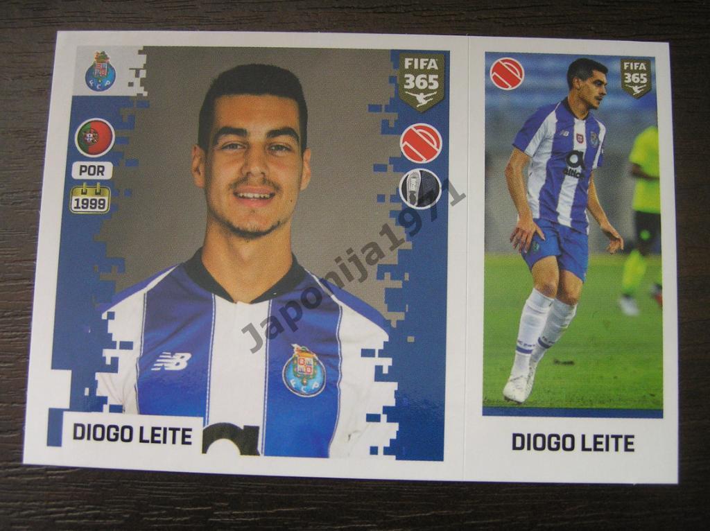 Наклейка Panini FIFA 365 : Diogo Leite ( Porto , Portugal )