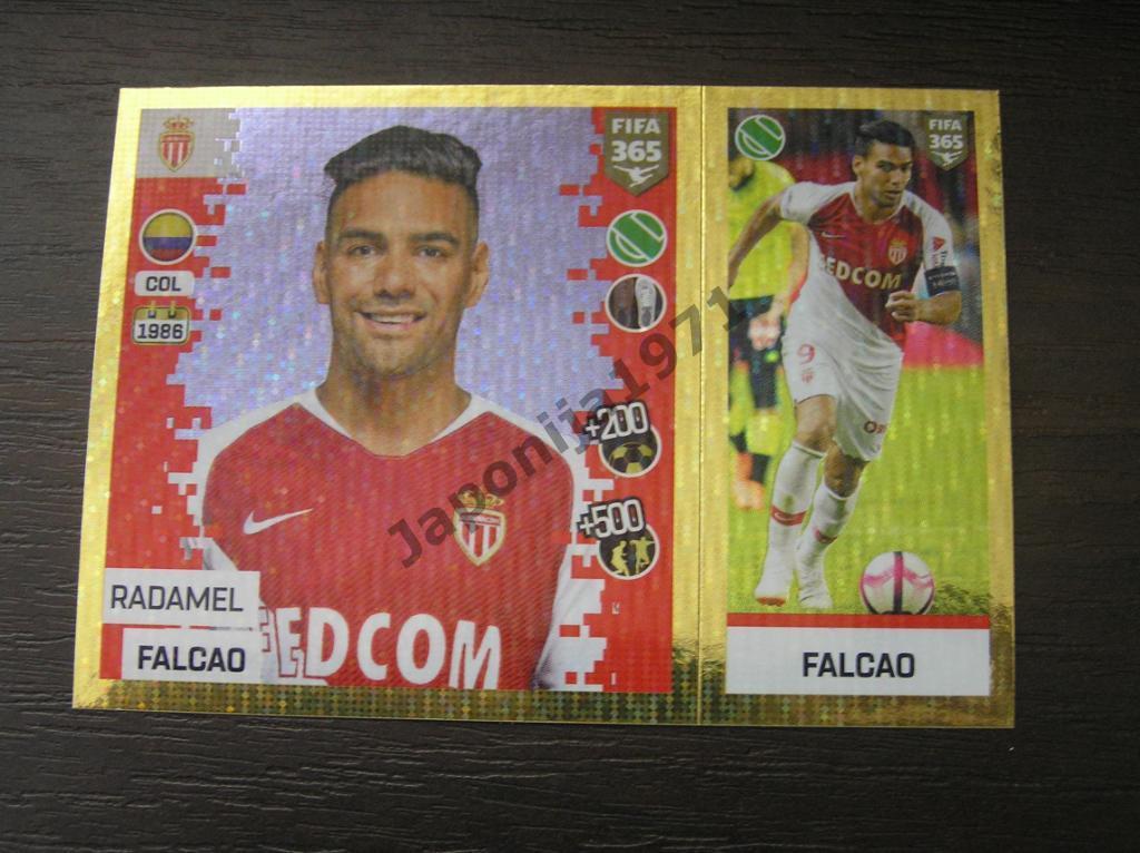 Наклейка Panini FIFA 365 : Radamel Falcao ( Monaco , France )