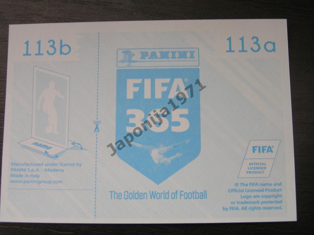 Наклейка Panini FIFA 365 : Jean-Eudes Aholou ( Monaco , France ) 1