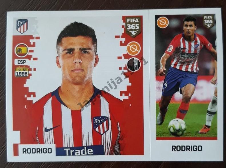 Наклейка Panini FIFA 365 : Rodrigo ( Atletico Madrid , Spain )