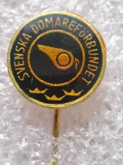 Федерация футбола Швеция СУДЬИ старый знак отличный оригинал игла