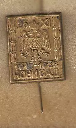 Город Нови Сад 1918-1938 Сербия отличный довоенный знак 11-5