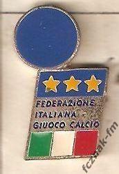 Италия федерация футбола старый знак отличный оригинал эмаль клеймо