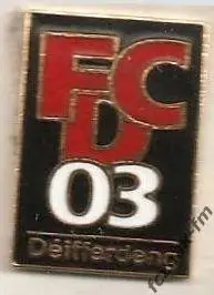 ФК Дифферданж 03 Люксембург играл высшей лиге отличный знак эмаль