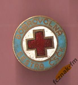 Красный крест Медицина Санитар Сестра Донор Чехия Чехословакия тяжелый эмаль