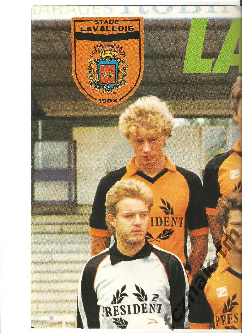 Постер плакат ФК Лаваль – Мартини poster Laval France 1986-87 - Bruno Martini 2