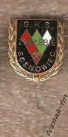 ГКС Заглембе Сосновец Польша старый оригинал родной знак игла высшая лига