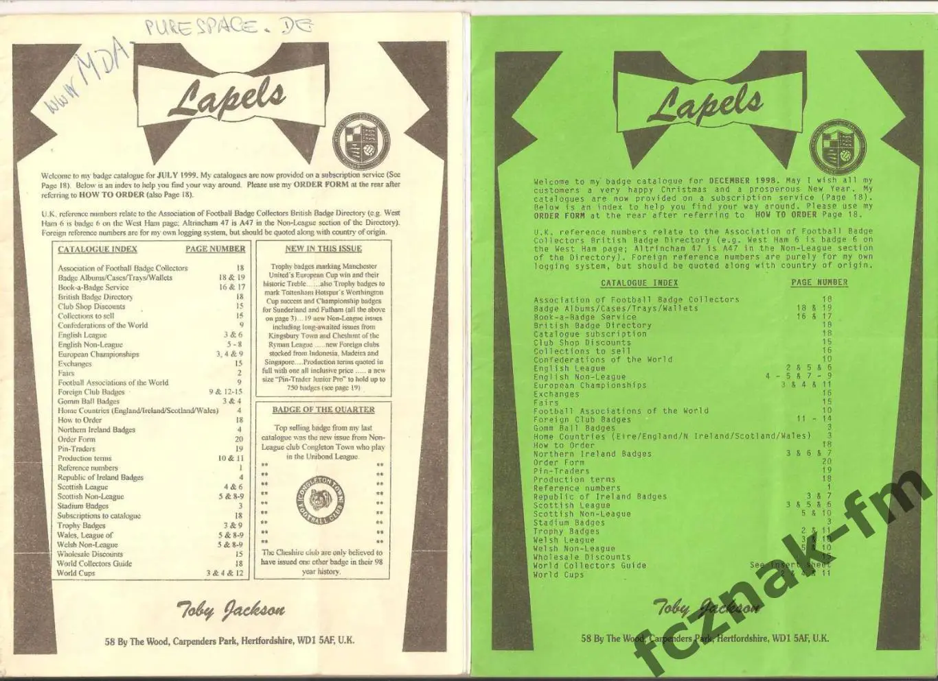 Каталог значков LAPELS Toby Jackson значки клубов Англии и мира на продажу 1