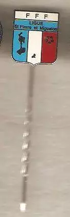 Сен Пьер Микелон Федерация футбола старый знак отличный оригинал игла