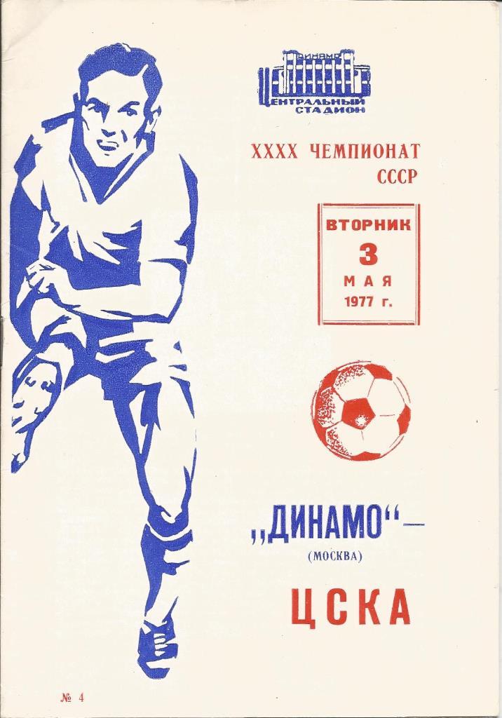 Динамо (М) - Цска 03.05.1977