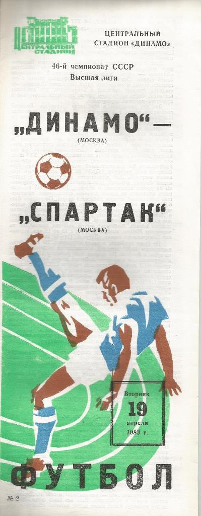 Динамо(М) - Спартак(М) 19.04.83