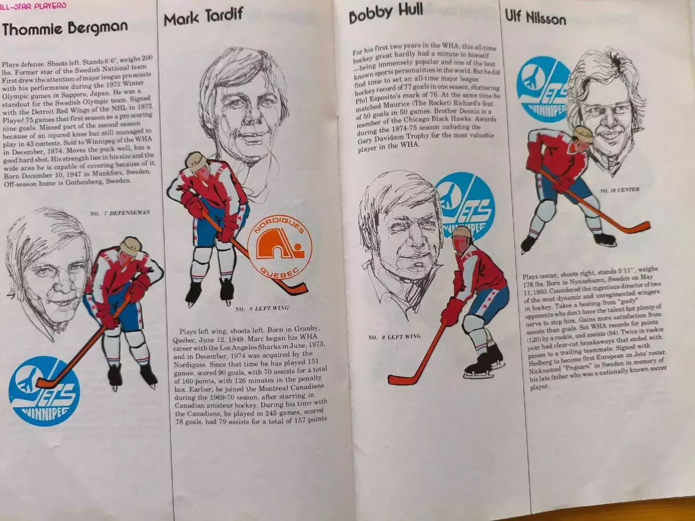 Журнал - Программа WHA All-Star Game 1975-76 Хоккей ВХА Канада США 1