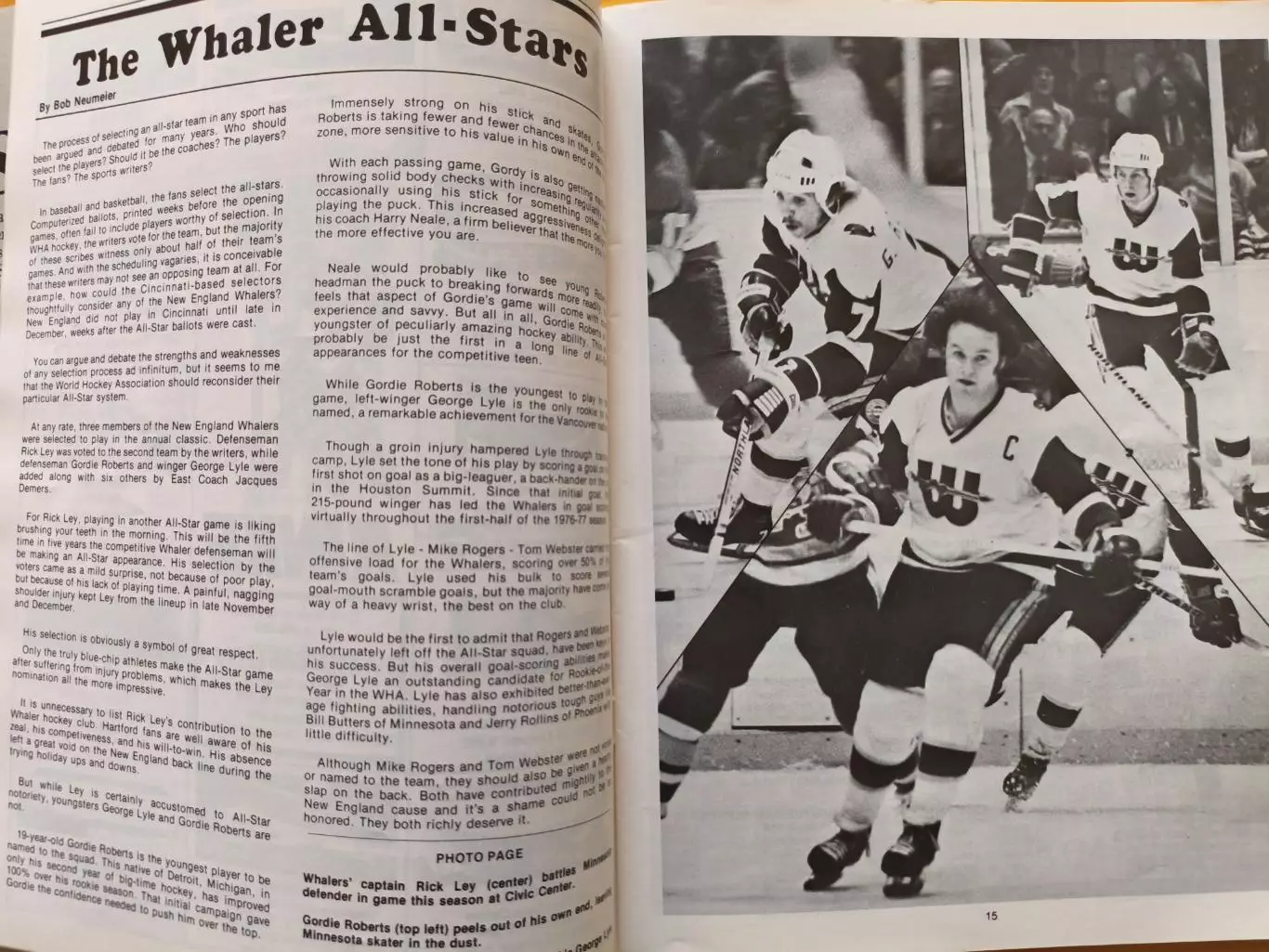 Журнал - Программа WHA All-Star Game 1976-77 Хоккей ВХА Канада США 1