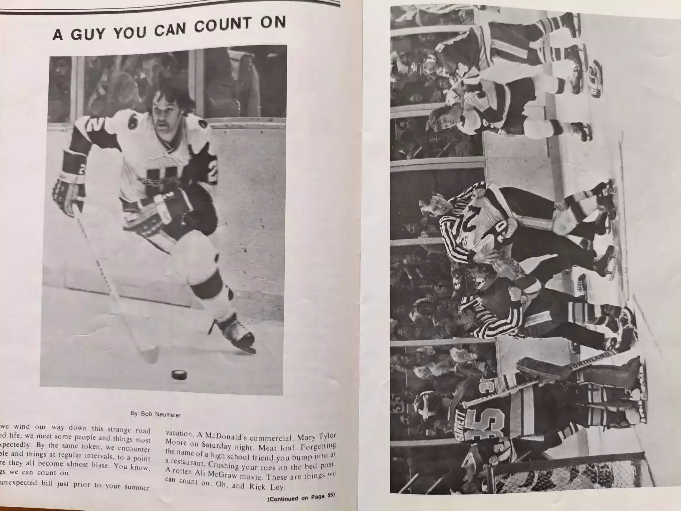 Хоккей ВХА Программа Калгари Ковбойс vs Нью-Инглэнд Уэйлерз 1975-76 Канада США 1