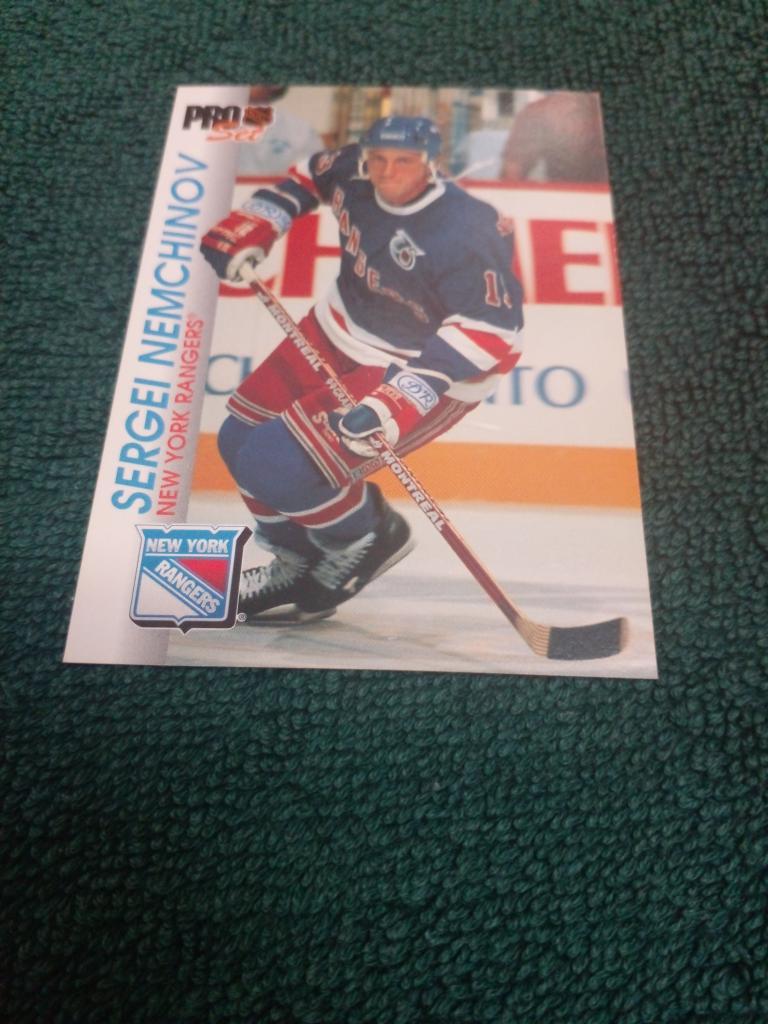 Карточка Хоккей Сергей Немчинов Нью-Йорк Рэйнджерс (игроки СССР в НХЛ)