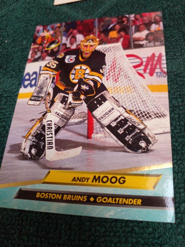 Карточка Andy Moog Бостон Брюинз НХЛ Хоккей