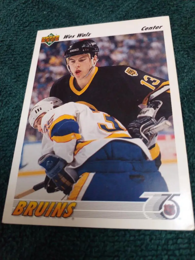 Карточка Wes Welz Бостон Брюинз НХЛ Хоккей