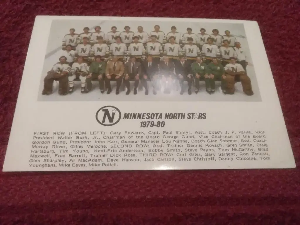 Фото НХЛ Миннесота Норт Старз 1979-80 Канада, США