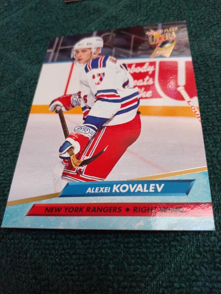 Карточка Хоккей Алексей Ковалев Нью-Йорк Рэйнджерс (игроки СССР в НХЛ)