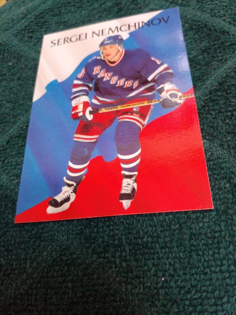 Карточка Хоккей Сергей Немчинов Нью-Йорк Рэйнджерс (игроки СССР в НХЛ).